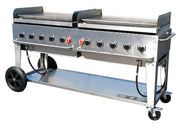 72" Mobile Griddle - Natural Gas by Crown Verity – Stainless Steel, Model CV-MG-72NG