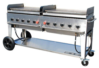 72" Mobile Griddle - Natural Gas by Crown Verity – Stainless Steel, Model CV-MG-72NG
