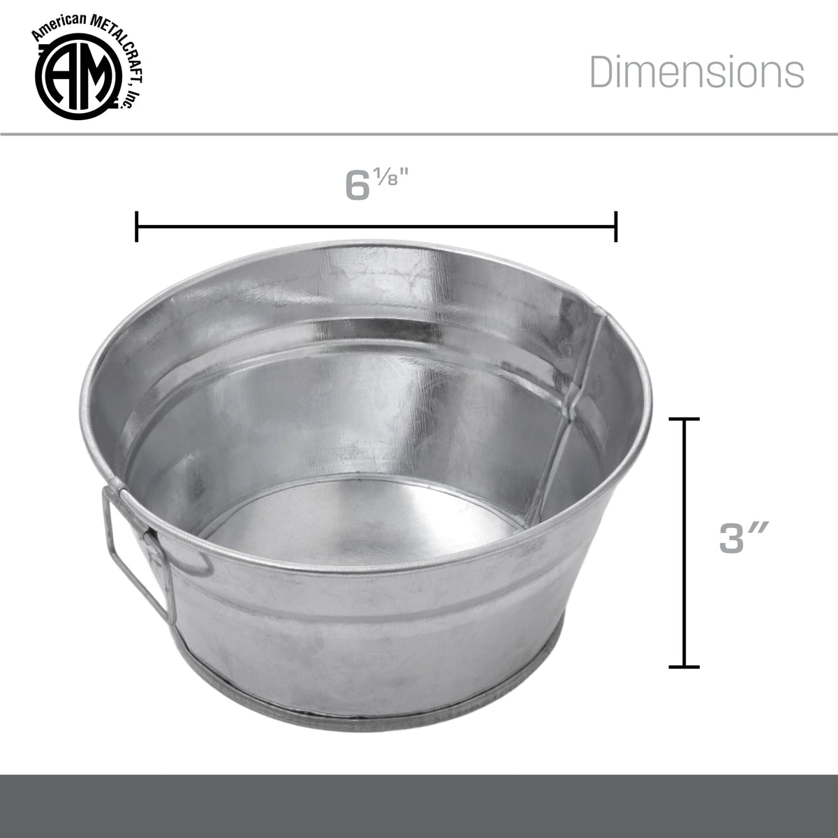 American Metalcraft 27 oz (Pack of 1) / Tub / Silver Beverage Tubs