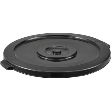 32 Gallon Garbage Can Lid by Global Industrial – 22.25" Diameter x 1.375"H, 32.0 gallons, Polyethylene Resin, Black, Model XDW-L32BK