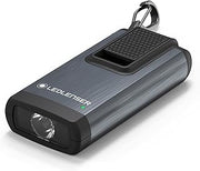 Ledlenser K6R 400 Lumens USB A Rechargeable Keychain Light with Red Light (Grey)