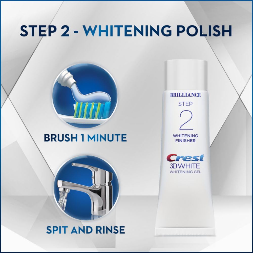 3D White 2-Step Teeth Whitening Toothpaste Kit by Crest – 6.3 Ounce (Pack of 1), Plastic, Daily, Model 313599