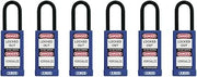 ABUS 74/40 Safety Padlock Blue Keyed Different - Long Body - 6 Pack