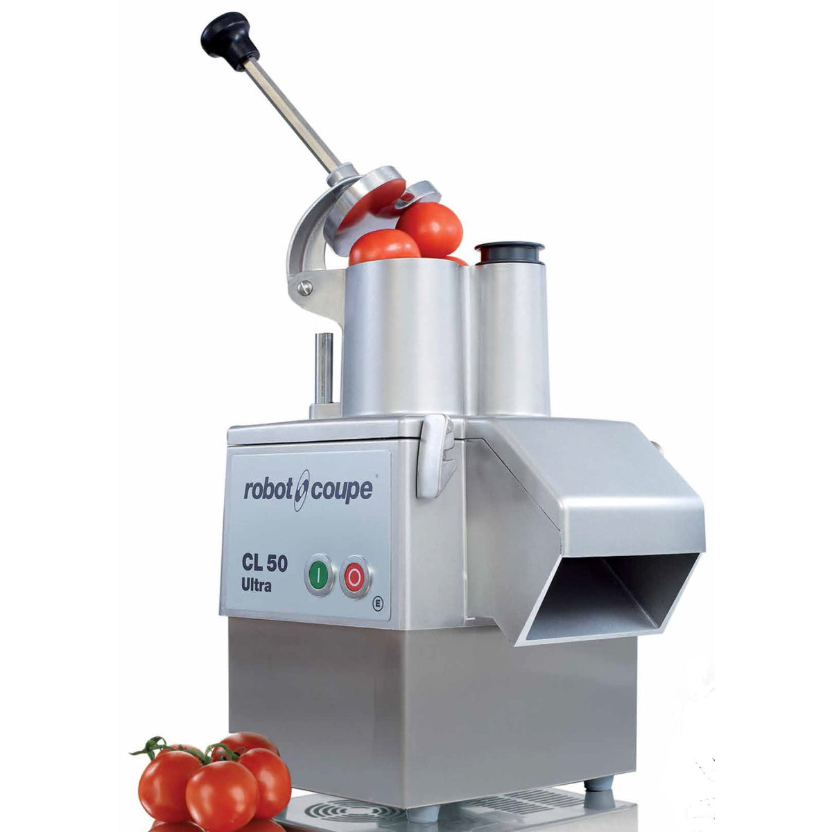Single-Speed Cutter Mixer Continuous Feed Commercial Food Processor with Side Discharge by Robot Coupe – Stainless, Grey, Model CL50EULTRA