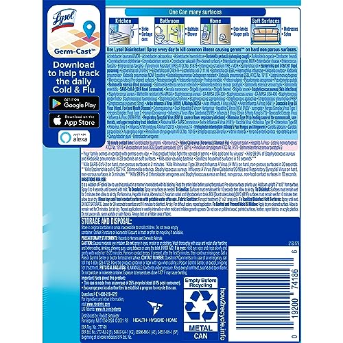 Lysol Linen / 12.5 Ounce (Pack of 12) / Clear Disinfectant Sprays & Liquids