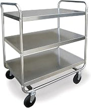 Manufacturing 943 Tough Transport Utility Cart, Stainless Steel, 2 Shelves, 1000 lb. Capacity (Fully Assembled)