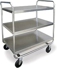 Manufacturing 943 Tough Transport Utility Cart, Stainless Steel, 2 Shelves, 1000 lb. Capacity (Fully Assembled)