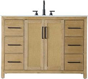 Elegant Kitchen and Bath 48" Single Bathroom Vanity in Linen Oak