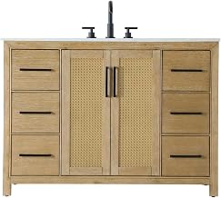 Elegant Kitchen and Bath 48" Single Bathroom Vanity in Linen Oak