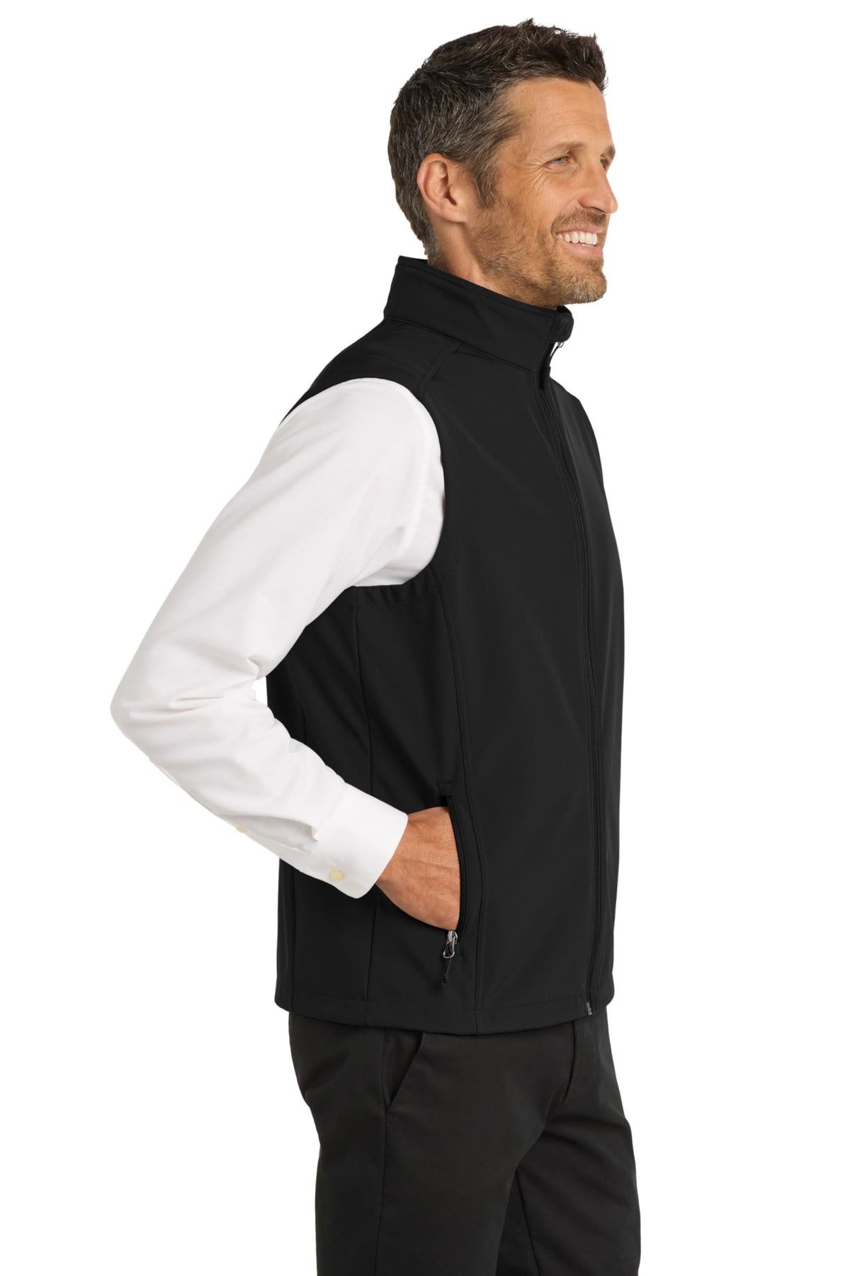 Core Soft Shell Vest by Port Authority – Large, Polyester, Black, Model SNM-913334