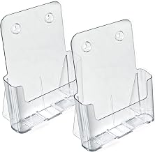 Azar Displays 252384 Letter Size Brochure Holder for Counter or Wall, 2-Pack
