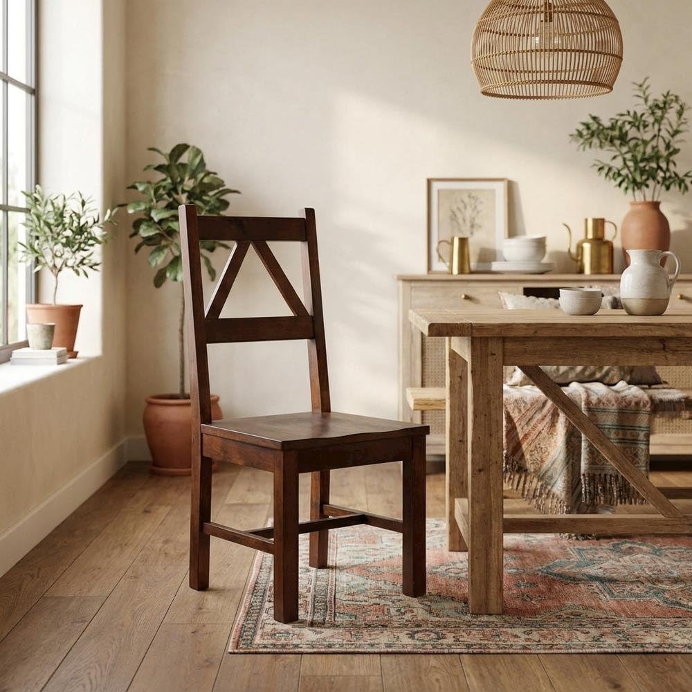 Brown Chair by Furnifact – Pine,MDF, Brown