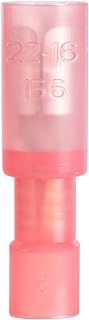 Gardner Bender 21-161F Electrical Bullet Splice Terminal, 22-18 AWG, Fully-Insulated, Crimp Connection, Female, 6 Pk, Red