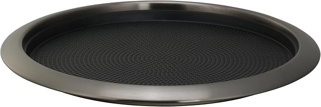 Service Ideas Tray with Removable Insert, 12" Round, Stainless Steel | TR1412RIDT in Dark Tungsten