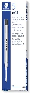 STAEDTLER Ballpoint Pen Large Refill, Set of 5 - Blue - line Width M, 458 M-3
