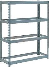 Global Industrial Extra Heavy Duty Shelving 48" W x 24" D x 72" H with 4 Shelves, No Deck, Gray