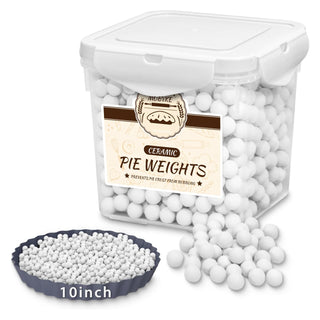 Mobyke Ceramic Pie Weights, 2.2 Pounds, White