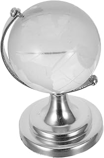 FOMIYES Mini Globe with Stand Glass Ball World Globe Rotatable Sphere for Desk Décor Interactive Learning Educational Tool Suitable and Varied Interiors