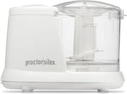 Proctor Silex Durable Electric Vegetable Chopper & Mini Food Processor | 1.5 Cup Bowl | Pulse Speed Control For Chopping, Puree & Emulsify | Stainless Steel Blades | Dishwasher Safe | White | 72500J