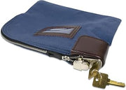 CONTROLTEK Fabric Deposit Bag, Locking, 8.5 X 11 X 1, Nylon, Blue