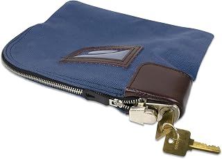 CONTROLTEK Fabric Deposit Bag, Locking, 8.5 X 11 X 1, Nylon, Blue