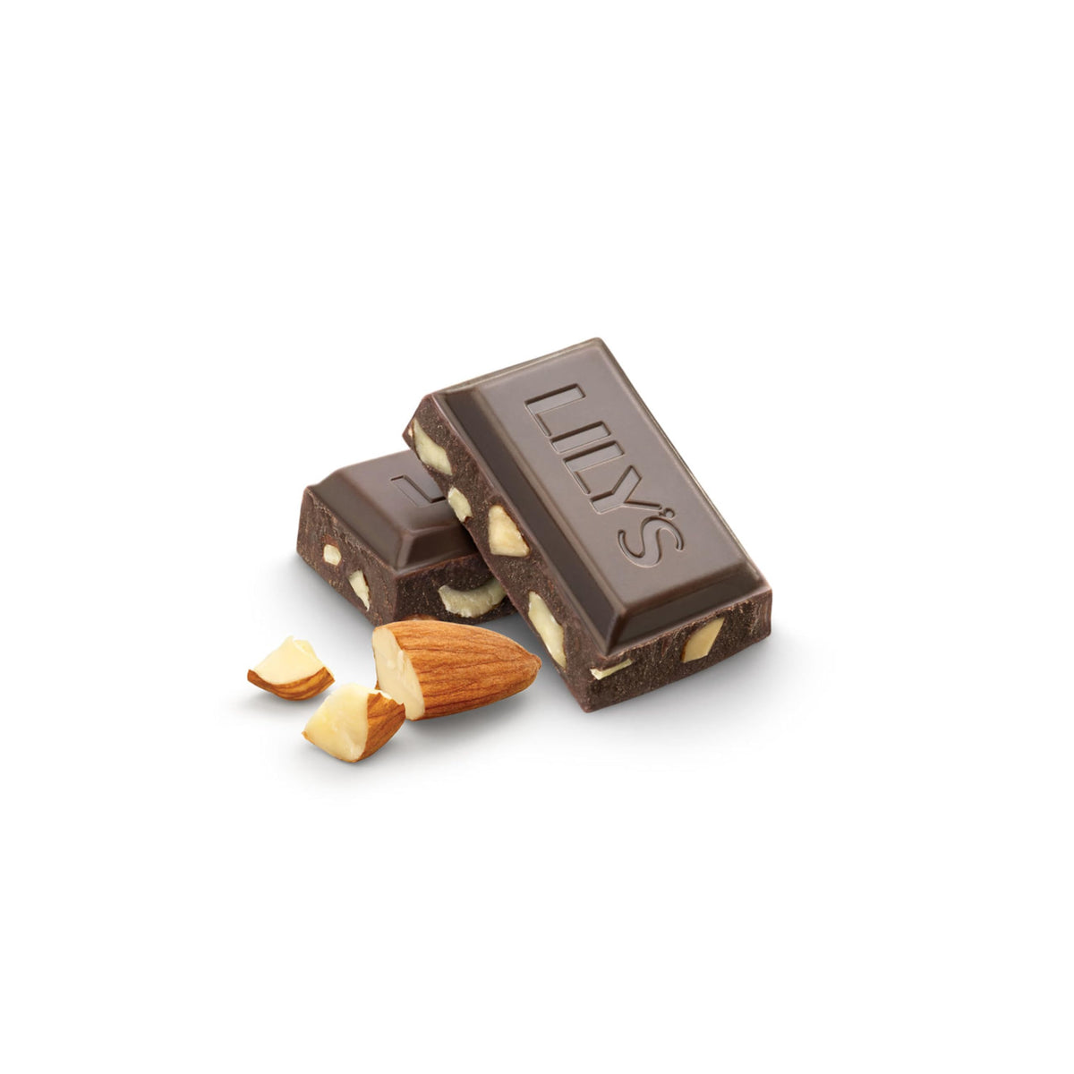 Lily's Almond Dark Chocolate Style / 3 Ounce (Pack of 12) / Dark Candy & Chocolate Bars