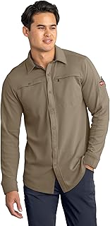 Red Kap Men's Snap Front Jersey Long Sleeve Work Shirt