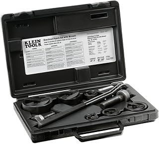 KLEIN TOOLS 53732SEN Knockout Punch Set with Wrench, Electrical Conduit Hole Cutter 1/2-inch to 2-inch
