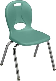 Learniture Structure Series Stacking School, 14" H, Set of 4 Sea Foam Chair