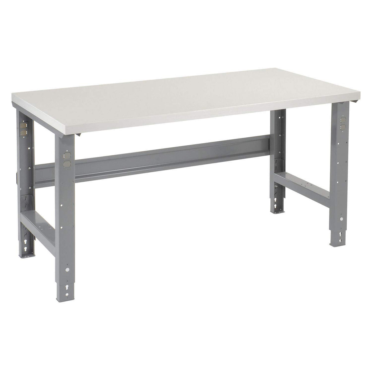 Adjustable Height Workbench C-Channel Leg by Global Industrial – 30"L x 60"W x 4"H, Steel, Gray, Model 601421