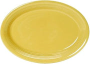 Tuxton China CSH-0962 Platter, 9-3/4" x 7", Oval, Coupe, Microwave and Dishwasher Safe, Oven Proof, Fully Vitrified, Ceramic, Concentrix, Saffron, Pack of 24