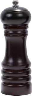 HIC Harold Import Co. 43864 Adjustable Pepper Grinder Mill, Rubberwood with Ceramic Grinding Mechanism, 6-Inch, Espresso Color
