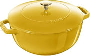 STAUB Cast Iron Essential French Oven, Dutch Oven, 5-quart, serves 5-6, Made in France - Citron