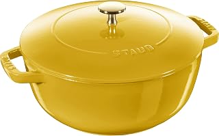 STAUB Cast Iron Essential French Oven, Dutch Oven, 5-quart, serves 5-6, Made in France - Citron