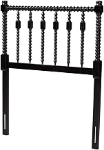 Baxton Studio Juliette Turned Spindle Headboard Crafted Wood Panel Twin Black