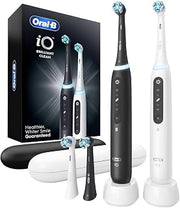 iO 5 Brilliant Clean Electric Toothbrush by Oral-B – 1 Count (Pack of 2), White, Black, Pack of 2, Model 5445445