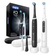 iO 5 Brilliant Clean Electric Toothbrush by Oral-B – 1 Count (Pack of 2), White, Black, Pack of 2, Model 5445445