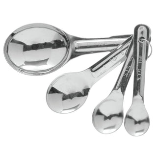 Measuring Spoon Set Stainless Steel with Standard Strip Handles by HUBERT – Stainless Steel, Silver