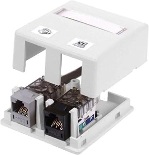 Hubbell HSB2WP - OptiChannel, HSB Series, Surface Mount Box, Thermoplastic, 2-Port, Snap-Fit and Screw Cover, White, (