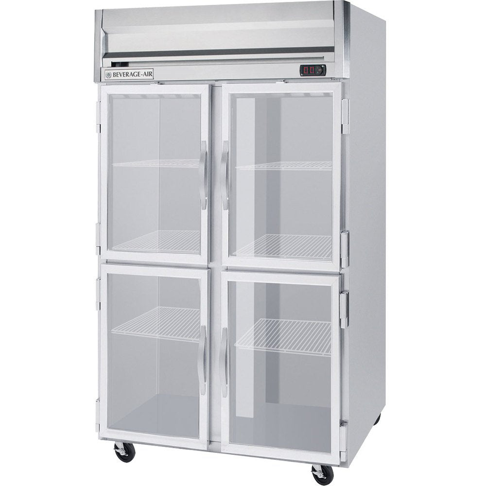 Beverage-Air Horizon Series Two Section Glass Half Door Reach-In Freezer 49 cu.ft. Capacity Stainless Steel Exterior and by Beverage Air – Model HFPS2-1HG
