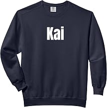 Kai Name Personalized First Names Epic Minimal Text Comfort Colors Adult Sweatshirt