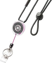 KEY-BAK Sidekick Retractable ID Badge Holder with Lanyard for Healthcare & Office Professionals with Clear Case (Pink)