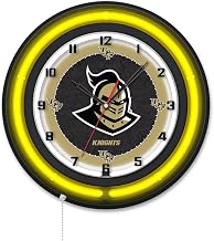 Holland Bar Stool Clk19BKCenFla NCAA 19 in. Dia. University of Central Florida Double Neon Wall Clock Black