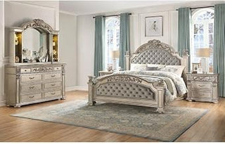 Platinum Silver 4-Piece Bedroom Set, King