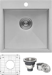 Ruvati 18x18-in 16-Gauge Drop-in Topmount Bar Sink - RVH8118