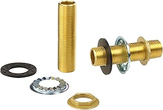 Krowne 21-196L Royal Series Deck Mounting Kit, Long Style; (2) 3-1/2" Brass Nipples, (2) Brass locknuts, (2) Brass washers‌‌‌‌​‍​​‌‌​‌‍​​‌‌​​‍​​‌‌‌‌​‍​‌​​‌​‍​​‌‌‌‌‍​​‌‌‌‌‍​​‌‌​​‍​​‌‌‌‌‍​​‌​‌‌‍​