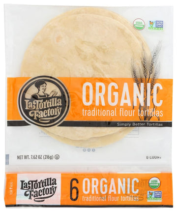 Organic Traditional Flour Tortilla by La Tortilla Factory – 7.62 Ounce