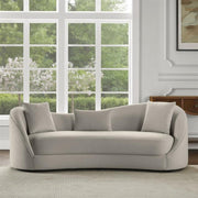 Contemporary Asymmetrical Sofa in Light Gray Fabric by Best Quality Furniture – Fabric, Grey, Model S70-S