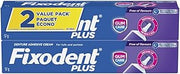 Fixodent Plus Gum Care Denture Adhesive Cream for Fulls and Partials, 2 oz (57g) - Pack of 2