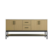 Elegant Kitchen and Bath 72" Double Bathroom Vanity in Honey Brown by Elegant Lighting – 72.00" W x 22.00" H x 20.00" D, Wood, Honey Brown, Model VF60772DMHB
